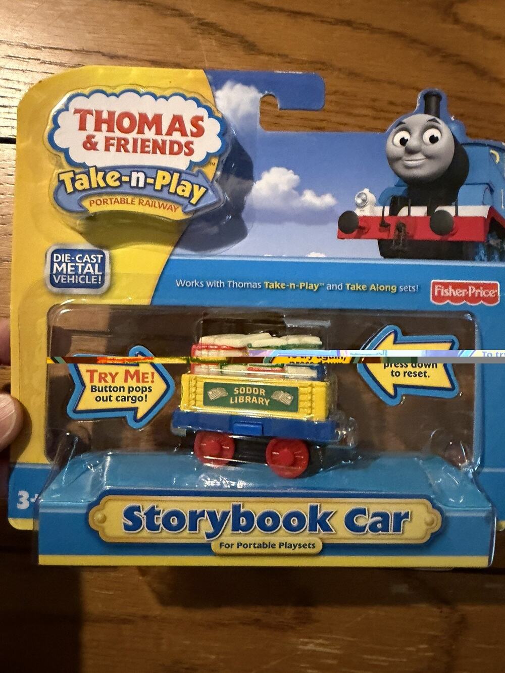 Thomas & Friends Take N Play Storybook Car Sodor Library Diecast 2009 Brand New